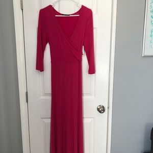 Mid sleeve maxi dress